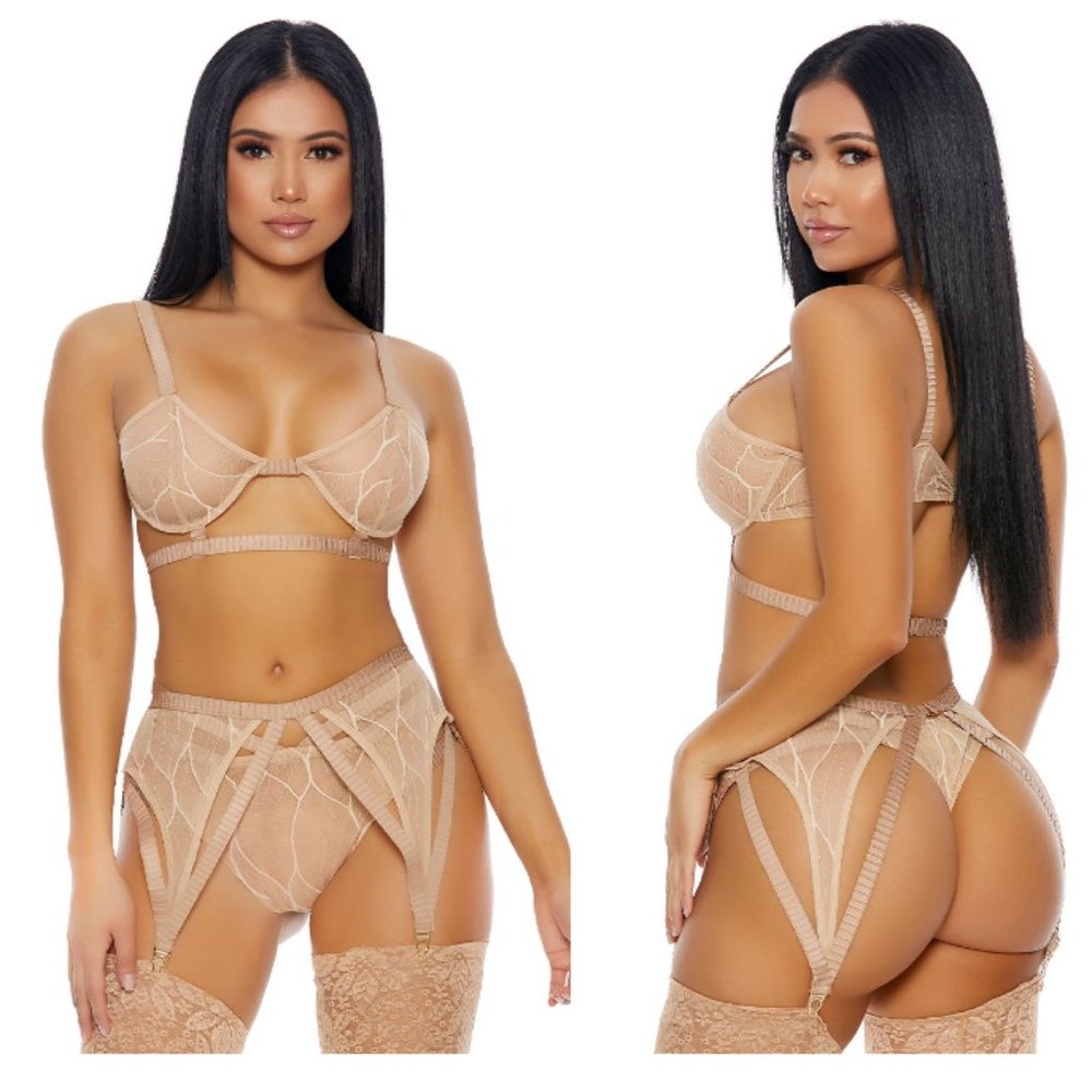 Forplay Mesh Lingerie Set